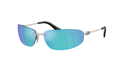 Lunettes de soleil Miu Miu MU A50S 1BC10K 68-15 Argent