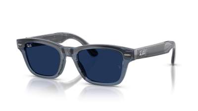 Lunettes de soleil Ray-Ban Burbank Meta Audio RW7005 6929MF 51-19 Blue transparent