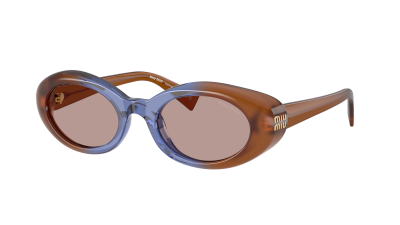 Occhiali da sole Miu Miu MU B09S 22R20I 52-21 Opal brown blue