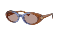 Miu Miu MU B09S 22R20I 52-21 Opal brown blue