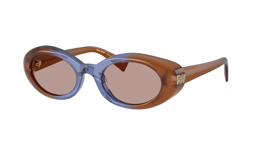 Sunglasses Miu Miu MU B09S 22R20I 52-21 Opal brown blue