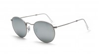 Ray-Ban Round Metal Silver Flash Lenses RB3447 019/30 50-21 Medium Mirror in stock