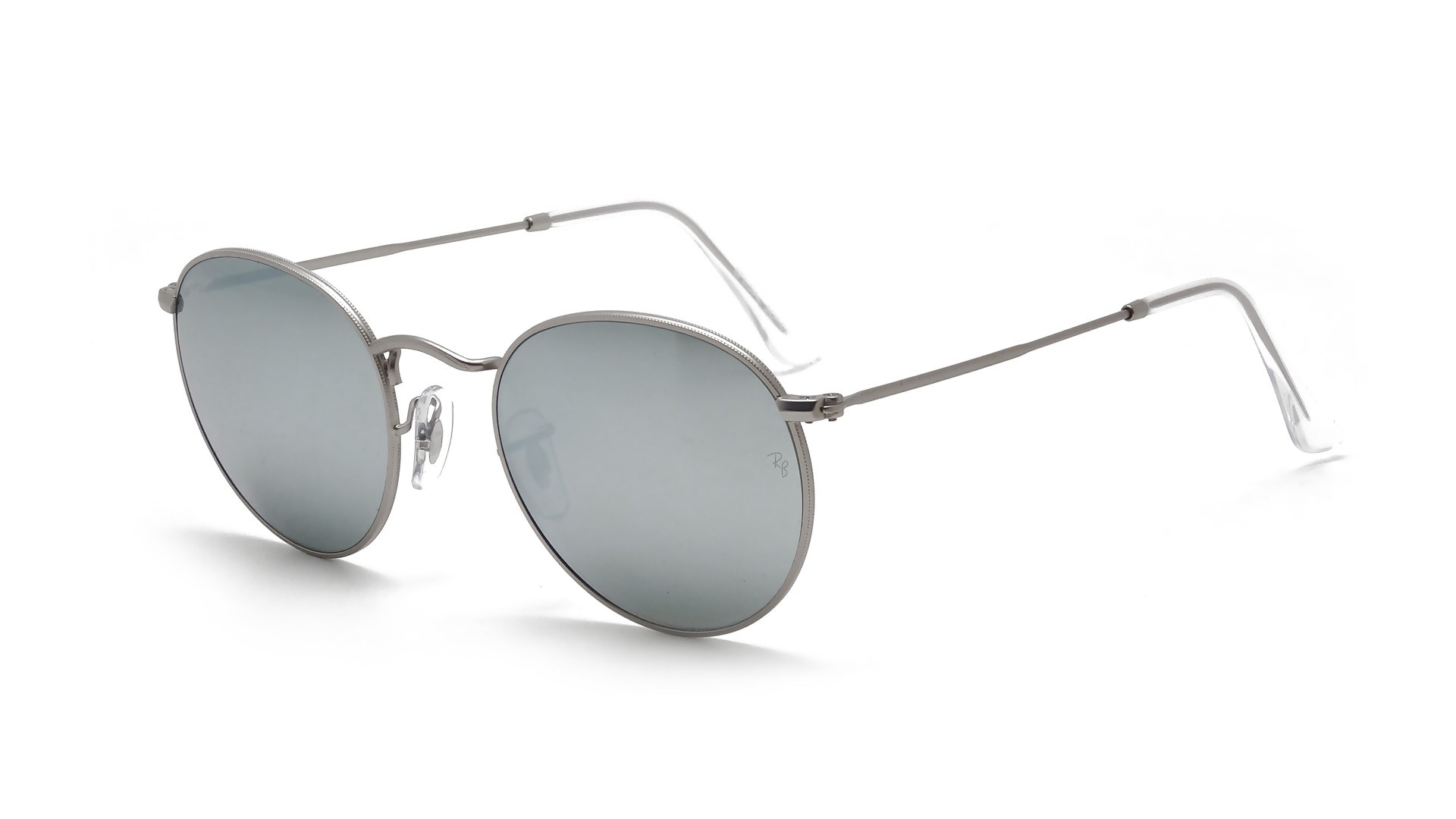 ray ban round mirrored metal sunglasses