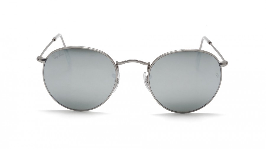 Sunglasses Ray-Ban Round Metal Silver Flash Lenses RB3447 019/30 50-21 Medium Mirror in stock