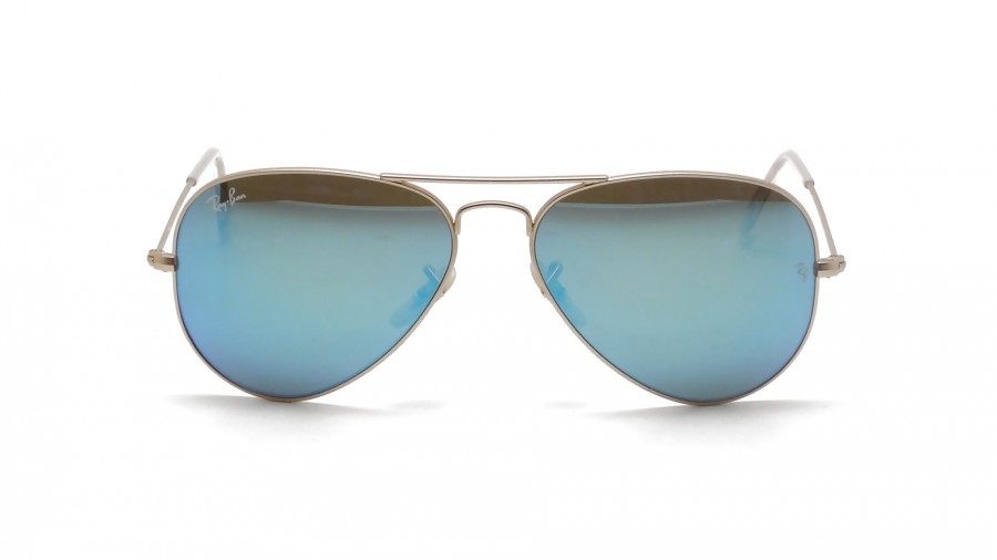 Sunglasses Ray-Ban Aviator Large Metal Blue Gold RB3025 112/17 58-14 Medium Mirror in stock