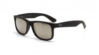 Ray-Ban Justin Noir RB4165 622/5A 54-16 Large Miroirs