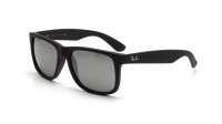 Ray-Ban Justin Black RB4165 622/6G 55-16 Large Mirror in stock