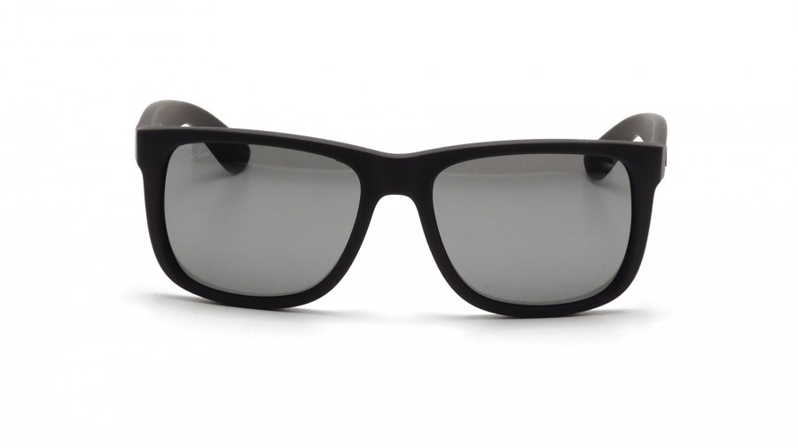 Ray-Ban Justin Black RB4165 622/6G 55-16 Large Mirror in stock