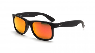 Sunglasses Ray-Ban Justin Black RB4165 622/6Q 51-16 Medium Mirror in stock