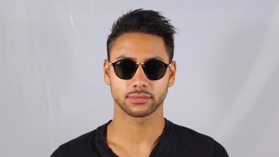 ray ban round fleck on face