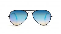 Ray-Ban Aviator Large Metal Black RB3025 002/4O 55-14 Small Gradient Mirror in stock