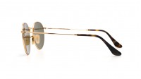 Ray-Ban Round Metal Flat Lenses Or RB3447N 001/9O 50-21 Medium Verres Miroirs Bleus