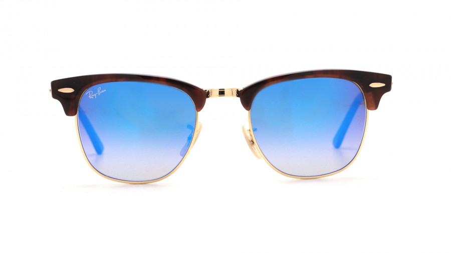 Ray-Ban Clubmaster Tortoise Flash lenses RB3016 990/7Q 49-21 Small Degraded Flash in stock