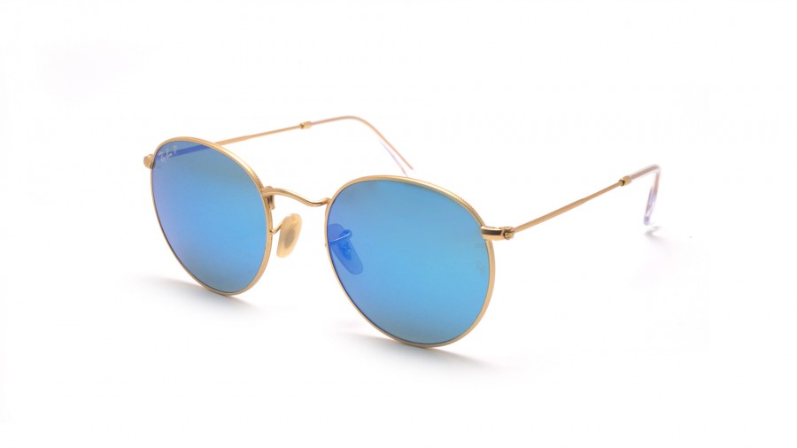 Sunglasses Ray-Ban Round Metal Gold Flash Lenses Matte RB3447 112