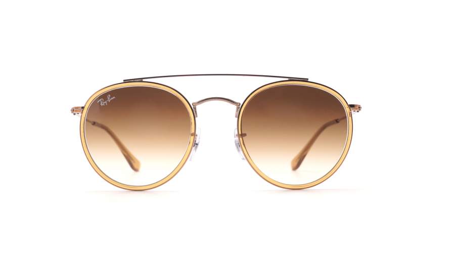 Sunglasses Ray-Ban Round Double Bridge Brown RB3647N 9070/51 51-22 Medium Gradient in stock
