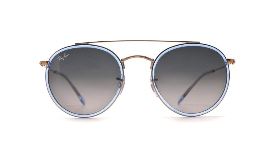 Sunglasses Ray-Ban Round Double Bridge Blue RB3647N 9067/71 51-22 Medium Gradient in stock