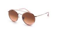 Ray-Ban Round Double bridge RB3647N 9069/A5 51-22 Różowy