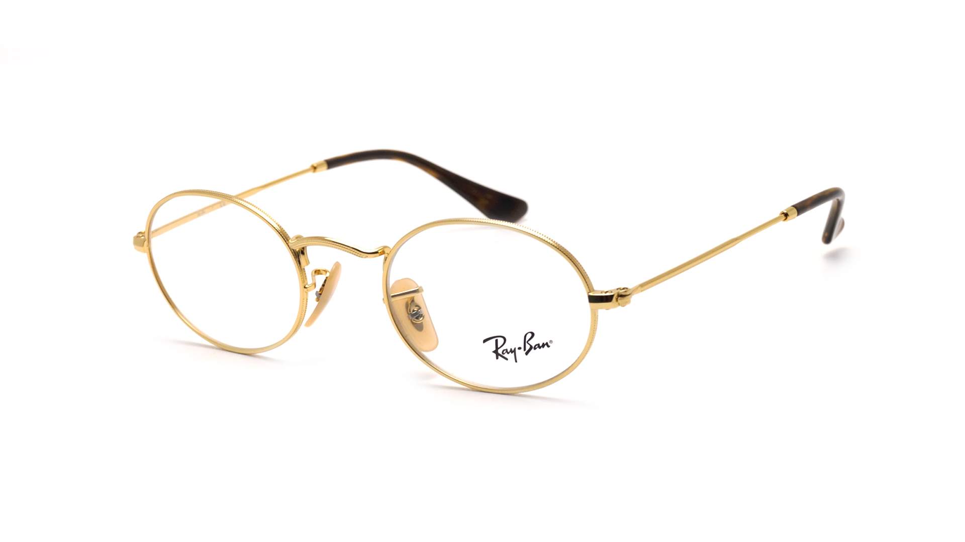 Eyeglasses Ray Ban Oval Gold Rx3547 Rb3547v 2500 48 21 Small In Stock Price 6658 € Visiofactory 