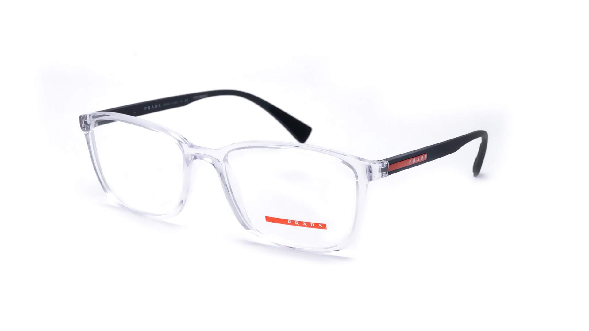 prada clear frame glasses