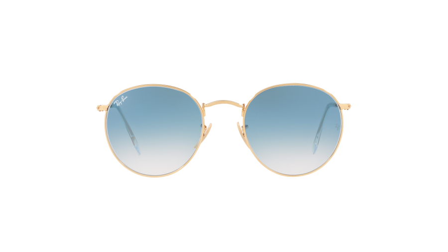 Sunglasses Ray-Ban Round metal Flat Lenses Gold RB3447N 001/3F 50-21 Medium Gradient in stock