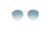 Ray-Ban Round metal Flat Lenses Gold RB3447N 001/3F 53-21 Large Gradient in stock