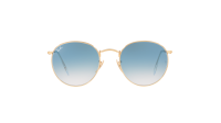 Ray-Ban Round metal Flat lenses RB3447N 001/3F 53-21 Ouro