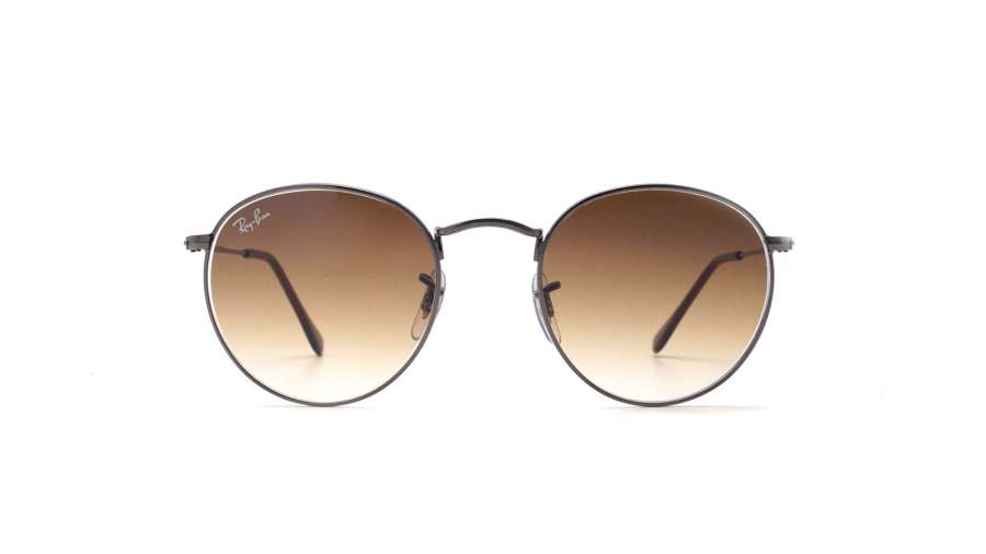 Sunglasses Ray-Ban Round metal Flat Lenses Brown RB3447N 004/51 53-21 Large Gradient in stock