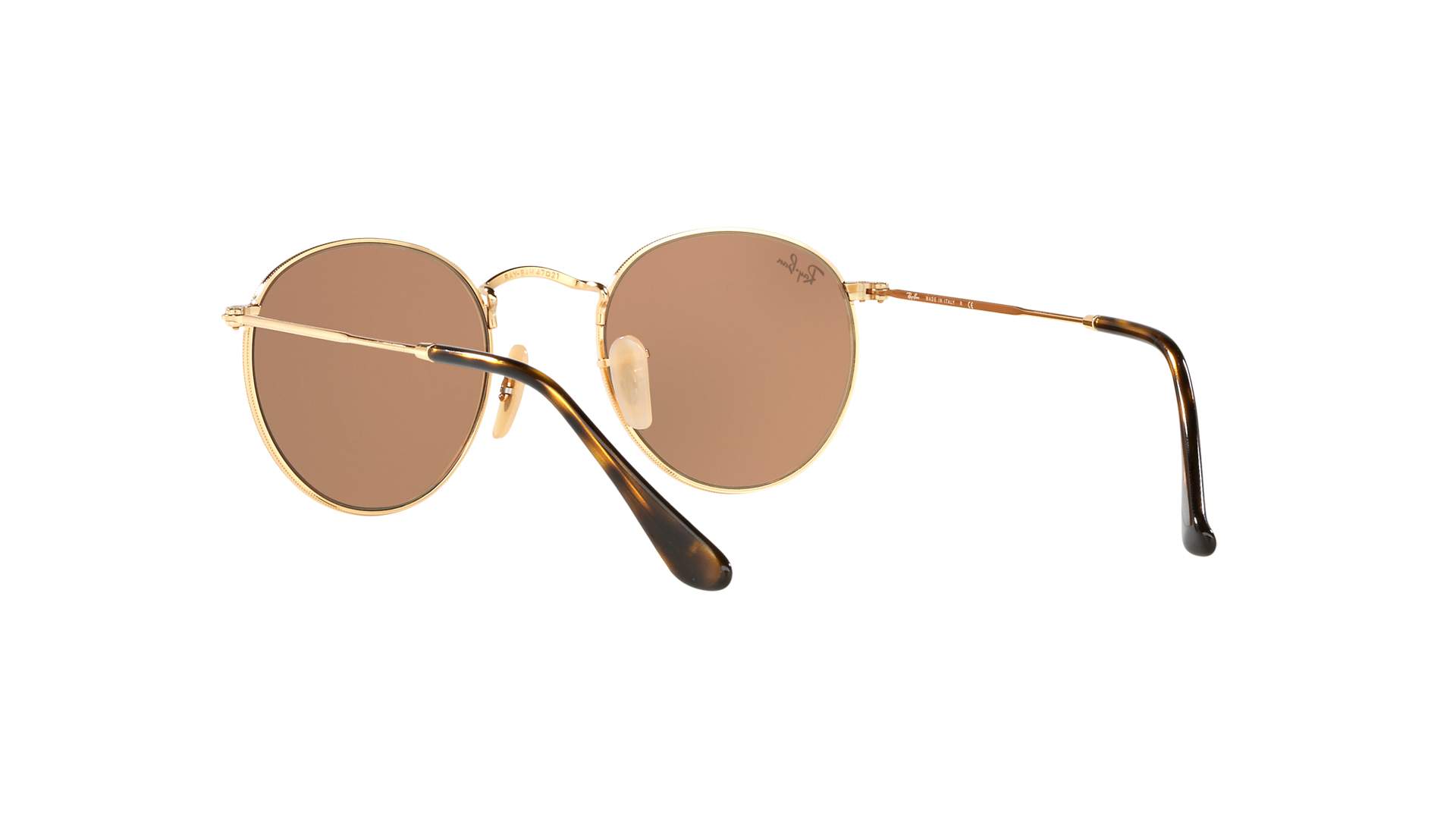 Ray Ban Round Metal Flat Lensesrb3447n 001z2 47 21 Gold Visiofactory 