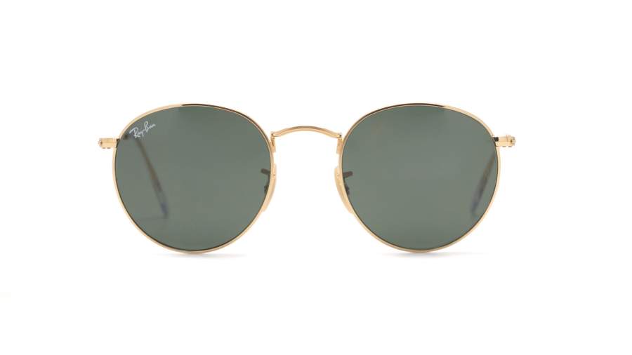 Sunglasses Ray-Ban Round Metal Flat LensesGold RB3447N 001 50-21 Medium in stock