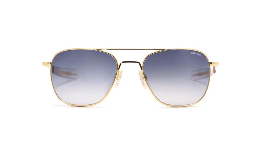 Sonnenbrille Randolph Aviator Gold 23k Gold AF151  55-20 Mittel Gradient Gläser auf Lager