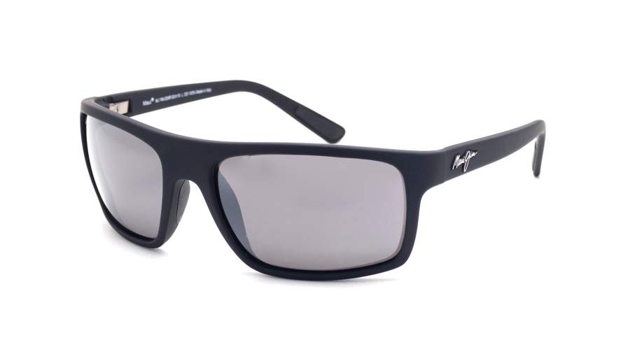 Maui Jim Byron Bay MJ 746-02MR Rectangle Black Polarized Sunglasses Gray Lenses 