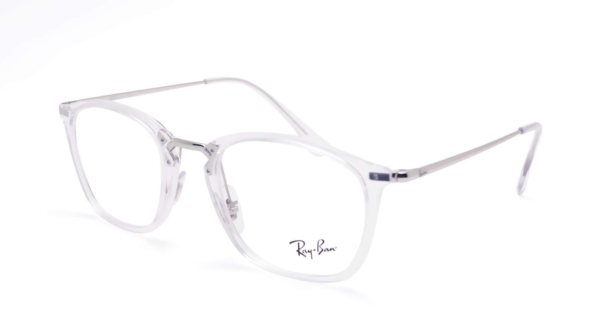 ray ban black and clear frames