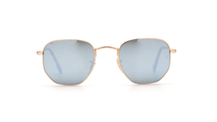 Sunglasses Ray-Ban Hexagonal Flat Lenses Gold RB3548N 001/30 54-21 Large Flash in stock