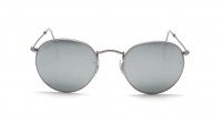 Ray-Ban Round Metal Argent Flash Lenses RB3447 019/30 53-21 Large en stock