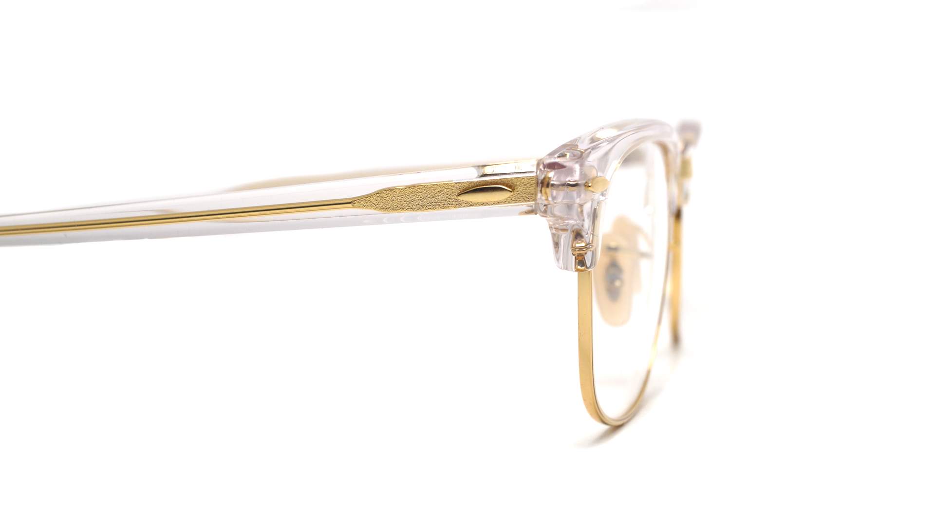 ray ban clear and gold glasses