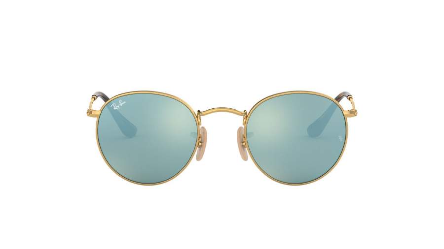 Sunglasses Ray-Ban Round Metal Flat Lenses Gold RB3447N 001/30 50-21 Medium in stock