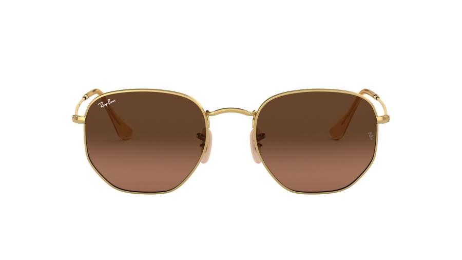 Sunglasses Ray-Ban Hexagonal Flat Lenses Gold RB3548N 9124/43 54-21 Medium Gradient in stock
