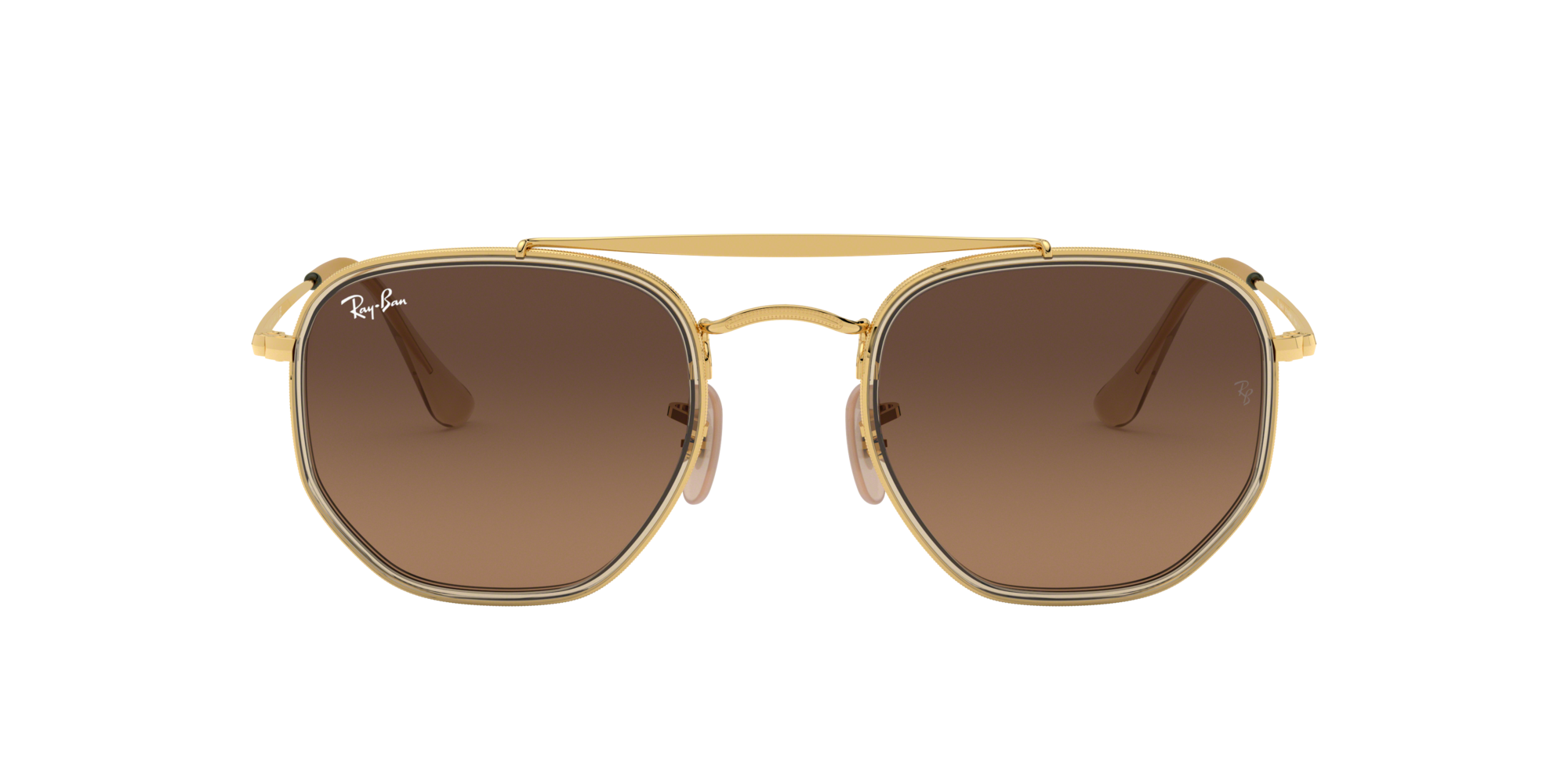 Sunglasses Ray-Ban Marshal Ii Gold RB3648M 9124/43 52-23 Gradient in ...