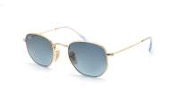 Ray-Ban Hexagonal Flat lenses RB3548N 9123/3M 51-21 Złoto