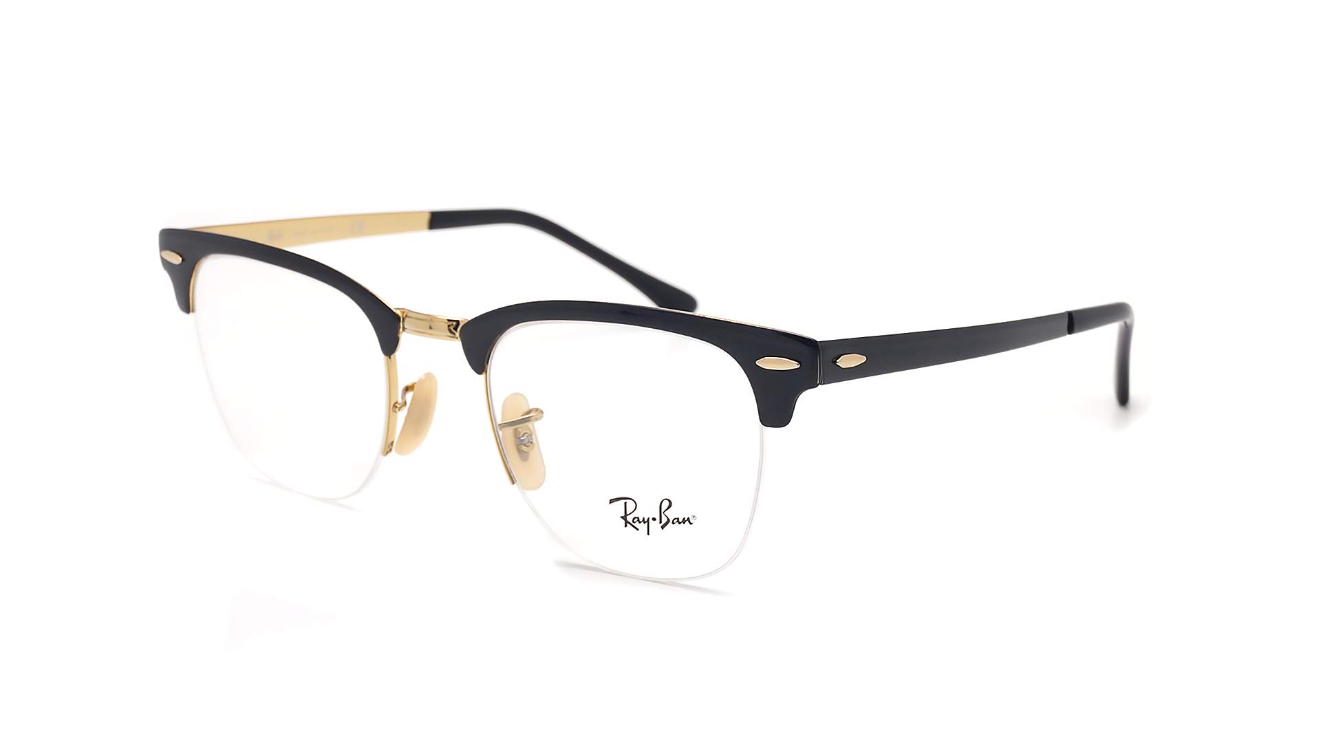 ray ban black and gold clubmasters