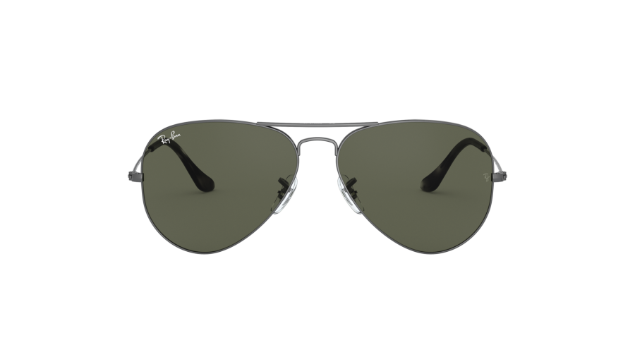 Sonnenbrille Ray-Ban Aviator Grau Mat G-15 RB3025 9190/31 55-14 Schmal auf Lager