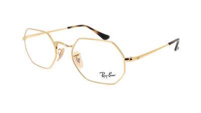 ray ban with gold frame