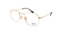 Ray-Ban Hexagonal RX6448 RB6448 2500 54-21 Gold Large