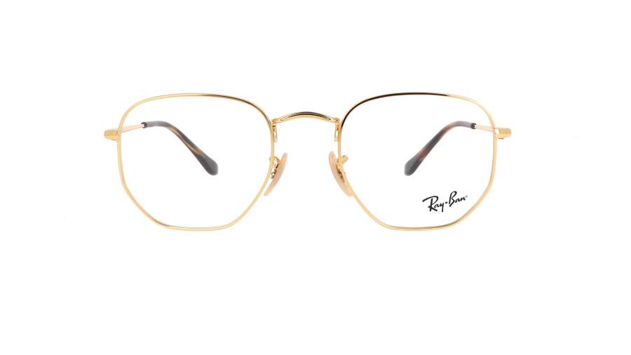 Eyeglasses Ray-Ban Hexagonal RX6448 RB6448 2500 54-21 Gold Large in stock