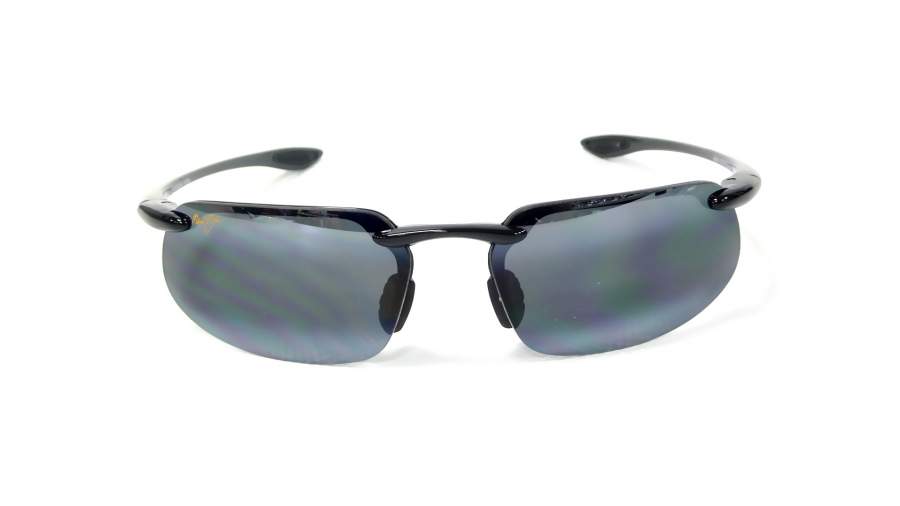 Sonnenbrille Maui Jim Kanaha Asian fit Schwarz Neutral Grey 409N-02 Breit Polarisierte Gläser Gradient Gläser Verspiegelte Gläse