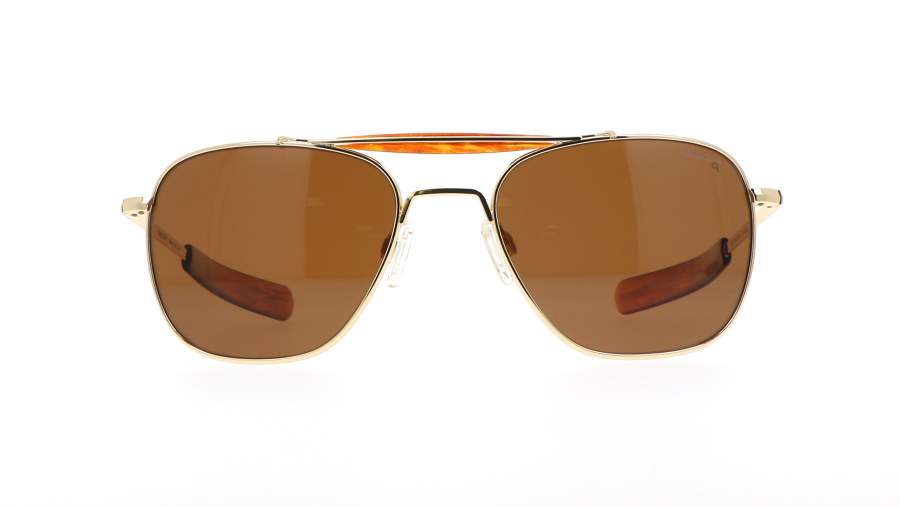 Sunglasses Randolph Aviator II 23K Gold Gold AT001 55-20 Medium Polarized in stock