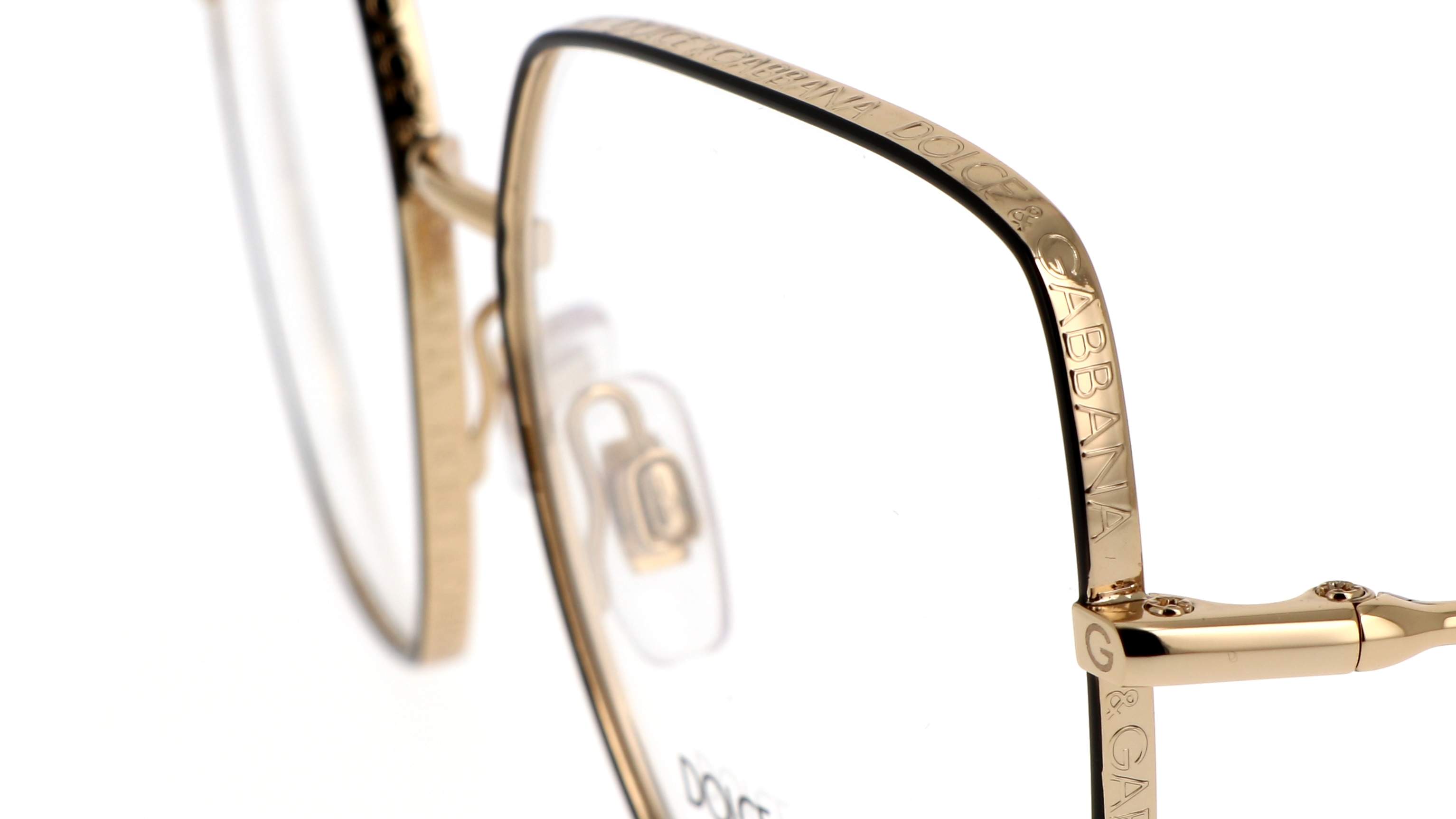 dolce and gabbana gold frame glasses