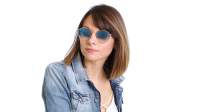 Ray-Ban Round metal Flat lenses RB3447N 001/3F 50-21 Ouro