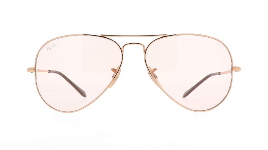Ray-Ban RB3689 001/T5 58-14 Gold Solid Evolve Medium Photochromic in stock