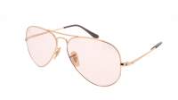 Ray-Ban RB3689 001/T5 55-14 Gold Solid Evolve Small Photochromic in stock